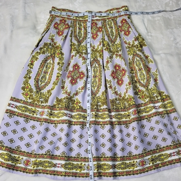 Anthropologie Echarp Skirt. Size 2. Light Purple, Pink, White & Yellow. - Picture 9 of 12